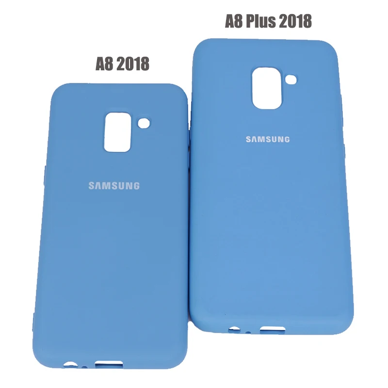 Samsung A8 Plus 2018 Case Original Official Silicone Finish Back Protective Samsung Galaxy A8 2018 a8+ 2018 Case cell phone belt pouch