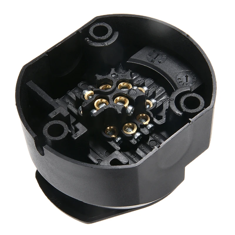 For Cars Vans Caravans 1PC Car 13 Pin Socket Female Trailer Towbar Connector Connect Plastic With Waterproof Cover Treyeus