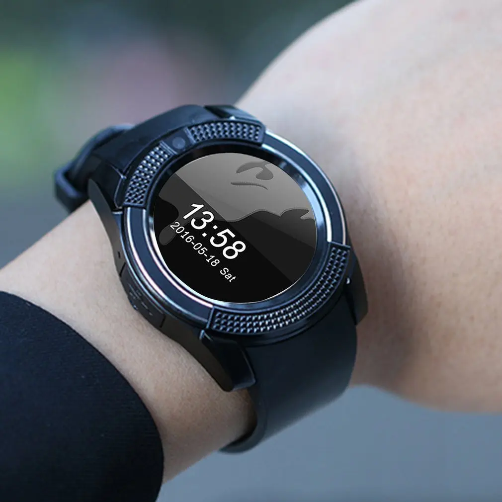 Водонепроницаемые Смарт-часы для мужчин с камерой Bluetooth Smartwatch Шагомер монитор сердечного ритма sim-карты наручные часы