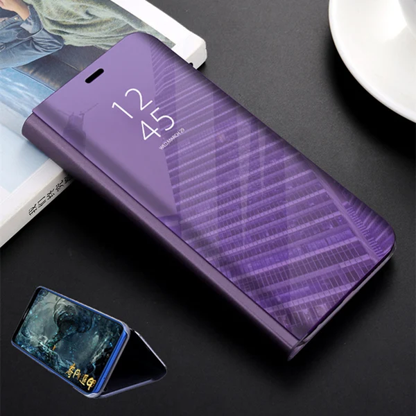 Smart Mirror Flip Case For Huawei P30 P20 Mate 30 20 10 9 8 20X Pro Lite P9 P10 Plus For Huawei Nova 3 3i 4 4e Phone Case Cover - Цвет: PurPle