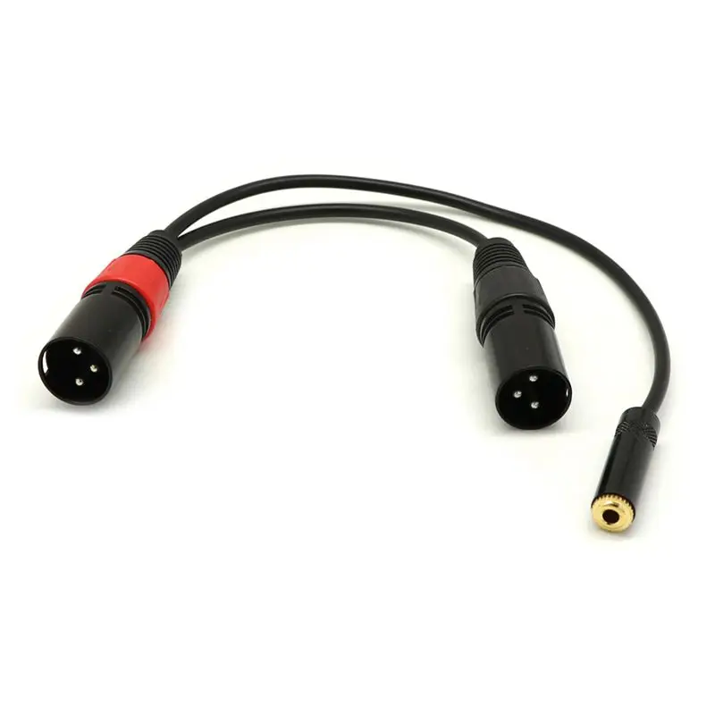 FFYY-3.5mm socket(female) to 2x XLR male 20cm
