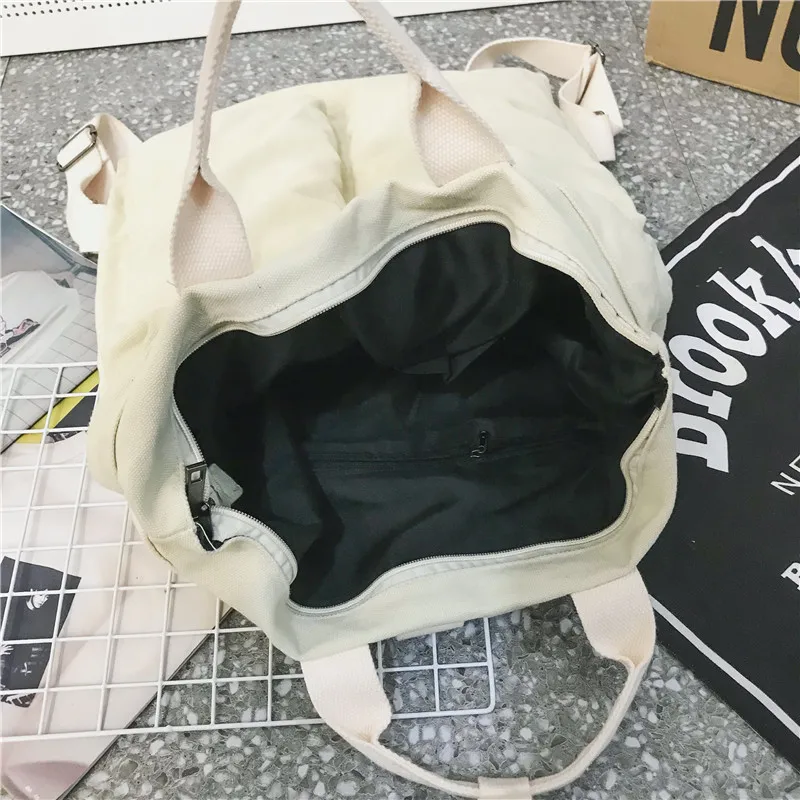Solid Color Backpack Laptop Canvas Women Backpack High Capacity Female Schoolbag For Teenages Girls Travel Bag Mochila Mujer travel backpack laptop backpack school bag
