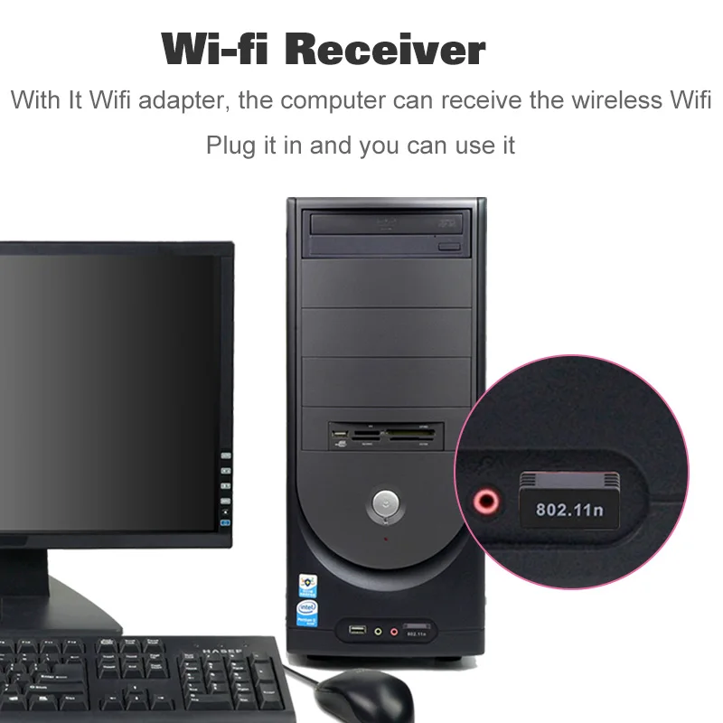 Usb wi fi адаптер 7601 ethernet lan беспроводной 802.11n для ноутбука и настольного ПК Карта