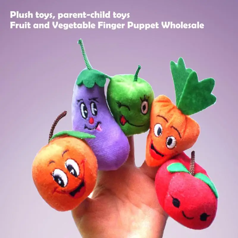 10 шт./компл. творческий фрукты овощи палец 100x100x80 мм кукольный Delicate Kids/родитель-детское вечернее платье с плюшевые игрушки Подарки Поставки