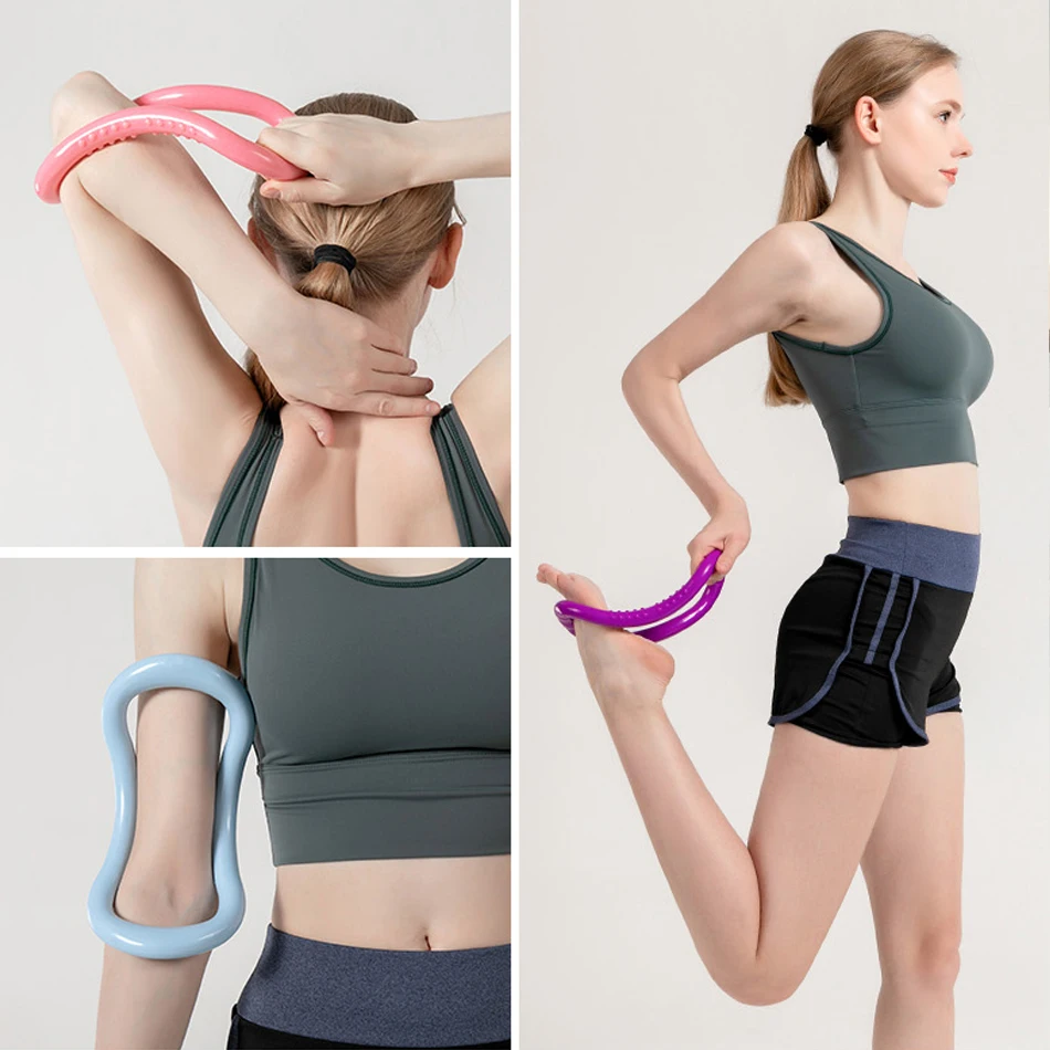 Yoga Magic Circle Gym Fitness Ring Loop Waist Shoulder Shape Pilates Bodybuilding for Home Exercise Training Accessories