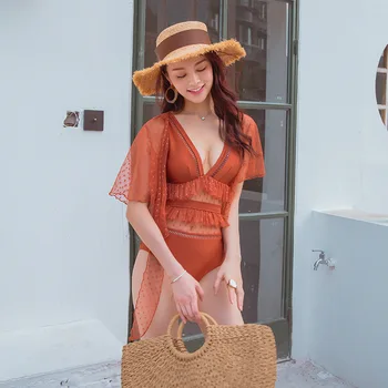 

One-Piece Swimsuits Swimwear 2019 Bathing Suit High Waist Swimsuit Woman Badpak Plus Size Slimness New Sexy Superfairy Girl