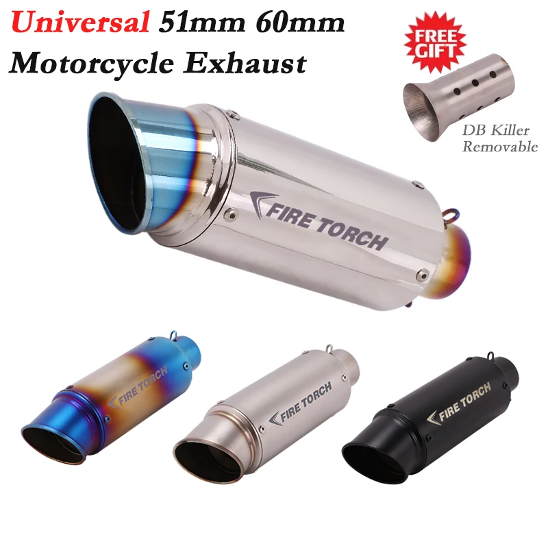 Motorcycle Exhaust Modified Muffler Pipe Moto Escape Scooter Pit Bike Dirt Motocross For Nmax Tmax530 Msx125 I257005765 - View #5