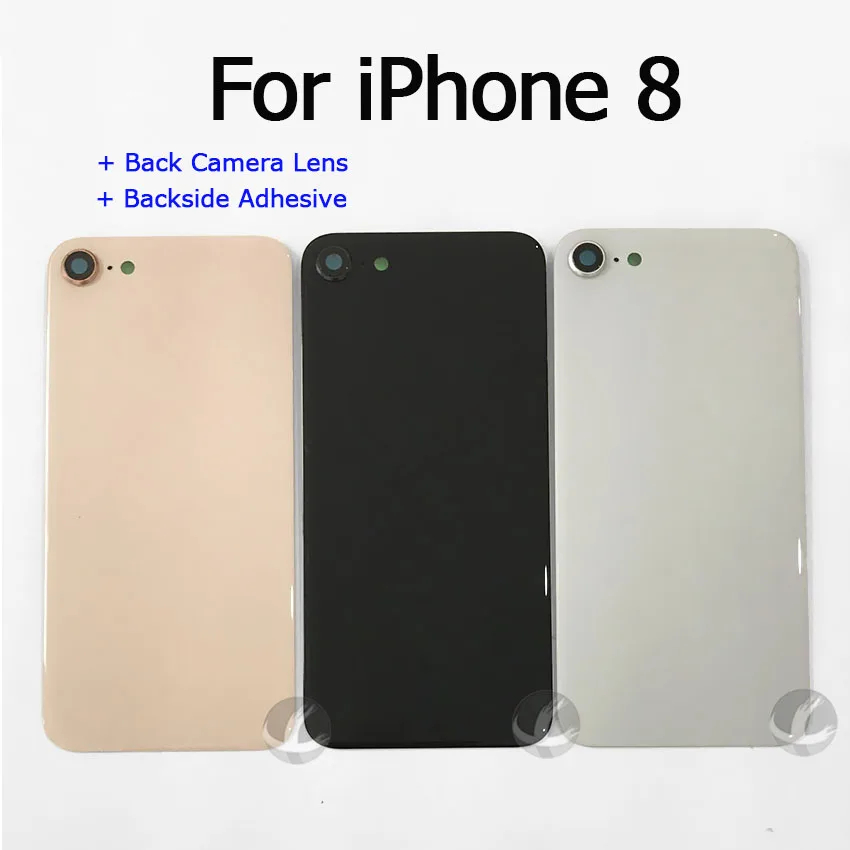 Задний корпус с объективом камеры + клей для iphone 8 Plus P Задняя стеклянная пластина