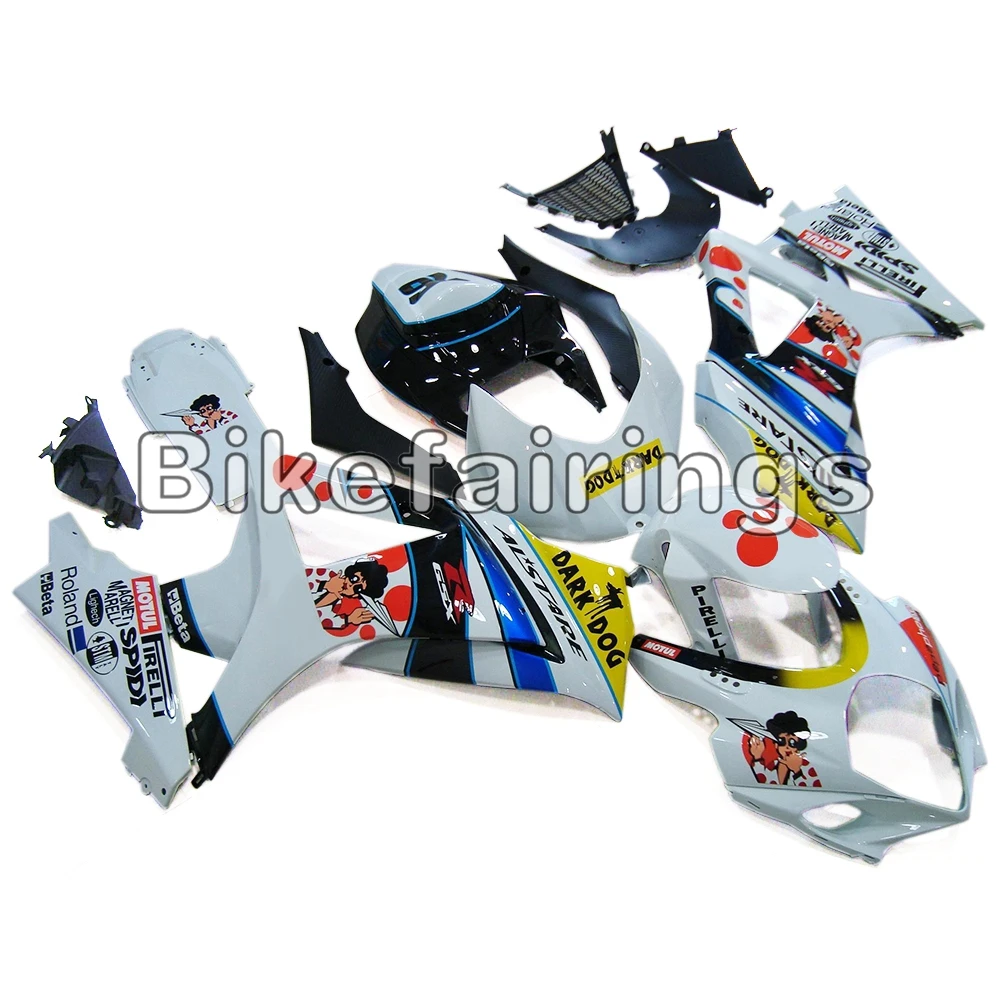 Белый синий и розовый спортивный велосипед hubler-bubble рамы кузова для Suzuki GSXR1000 K7 2007