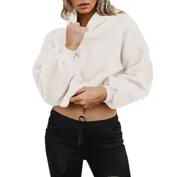 Женская теплая зимняя толстовка с капюшоном, Женский пуловер, джемпер #35