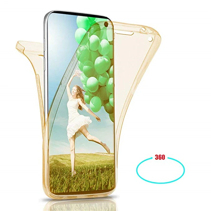 Двойная круговая Защита Чехол прозрачный чехол для samsung Galaxy Note 10 Pro A70 A60 A50 A40 A30 A10 M30 M20 M10 A6 A8Plus A7 S10 плюс