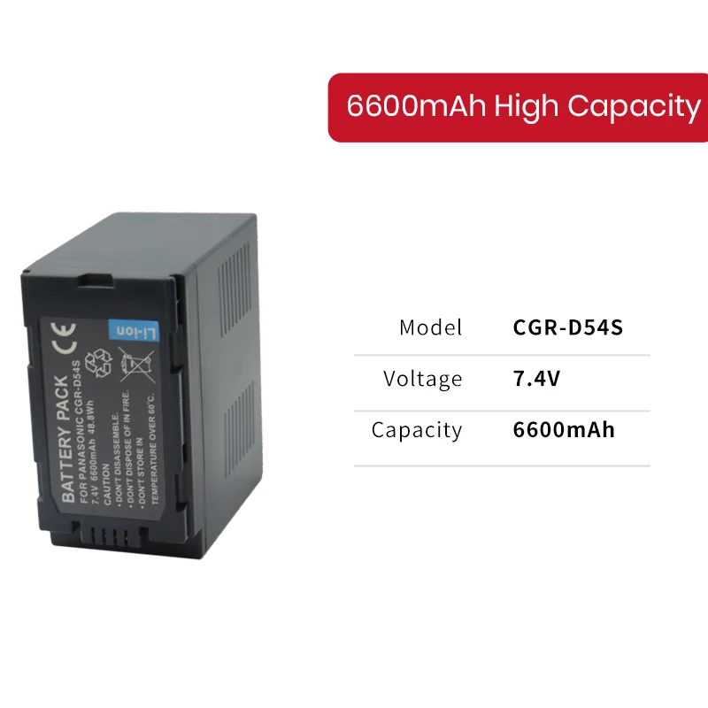 EPHESTION CGA-D54S CGA D54S CGR D54S батарея для камеры PANASONIC CGR-D54S CGAD54S SE CGP-D54S AG-DVC30 DVC32 высокой емкости