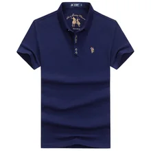 Высококачественная хлопковая рубашка поло, Мужская модная летняя дышащая рубашка поло Para Hombre с 3D вышивкой, Мужская рубашка поло с коротким рукавом