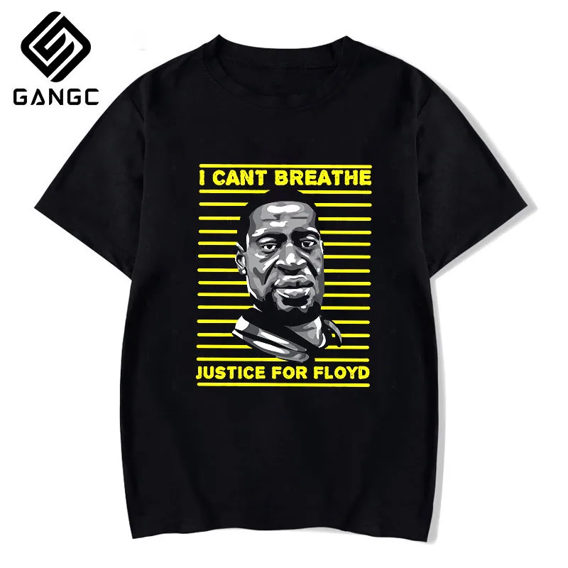 

black lives matter t shirt I cant breathe Black Power shirt letter print plus size t-shirt male short sleeve tee tops