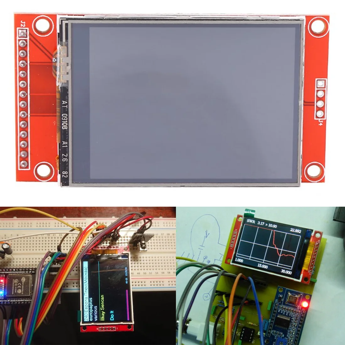 2,4 дюймов SPI, TFT, ЖК 240x320 без сенсорной панели серийный Порты и разъёмы модуль управления воспроизведением ILI9341 для Arduino "сделай сам"