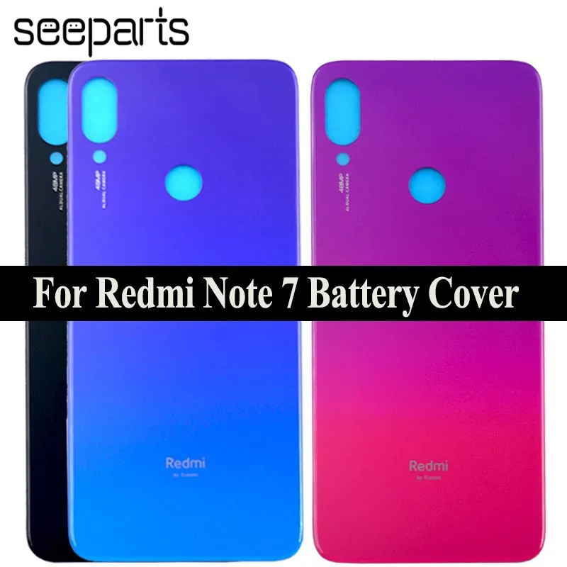 For Redmi Note 7 Pro Battery Cover Rear Door Back Housing Case Middle Chassis Replacement Xiaomi | Мобильные телефоны и