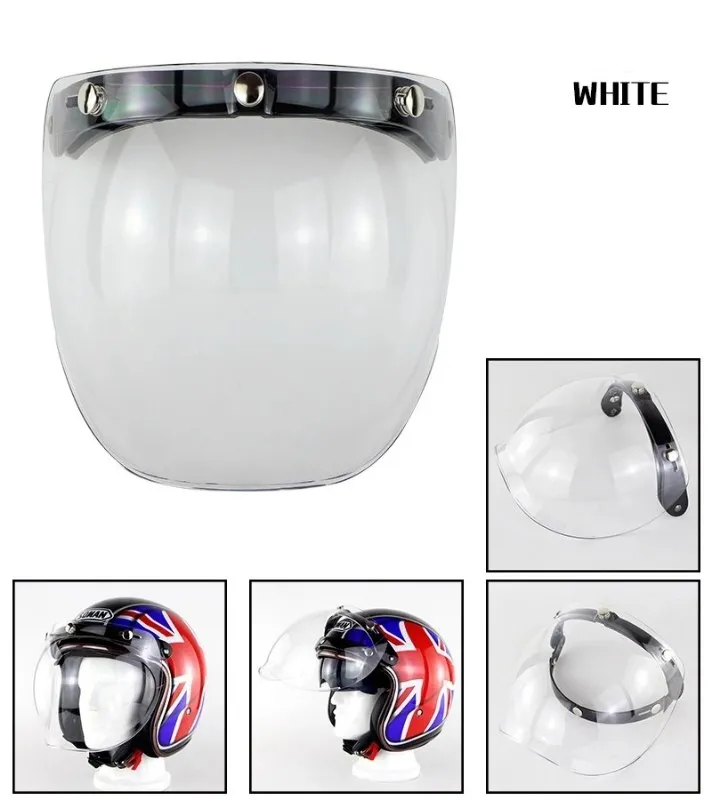 Универсальный Флип-объектив пузырьковый козырек маска для лица для винтажного Ретро мотоциклетного шлема Moto Capacete Casco Casque