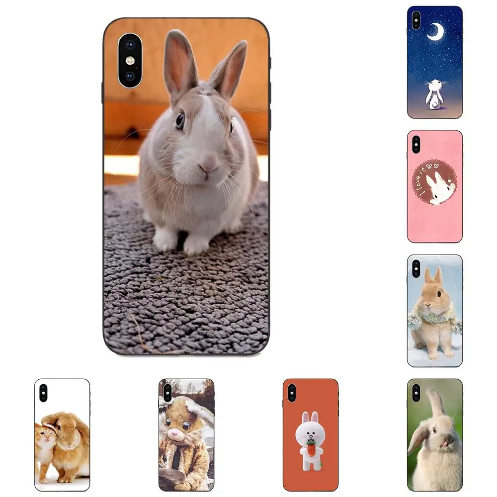 Прекрасный для Apple iPhone 4 4s 5 5S SE 6 6S 7 8 Plus X XS Max XR милый белый кролик|Чехлы-накладки| |