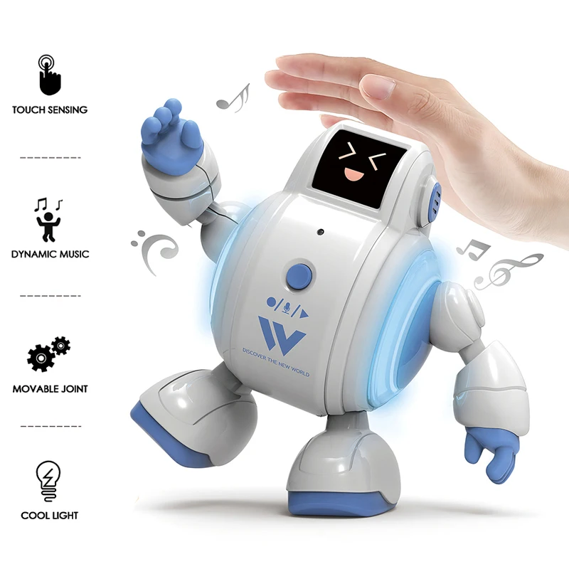 

Robot R07 Funny Magic Sound Interactive Toys LED Light Smart Robot Touch Sensing Singing Emotion Facial Expression Gift for Kids