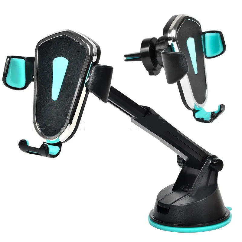 

New style car mounted telescopic multi-functional mobile phone gravity support dashboard air outlet dual use Factory Direct Amaz