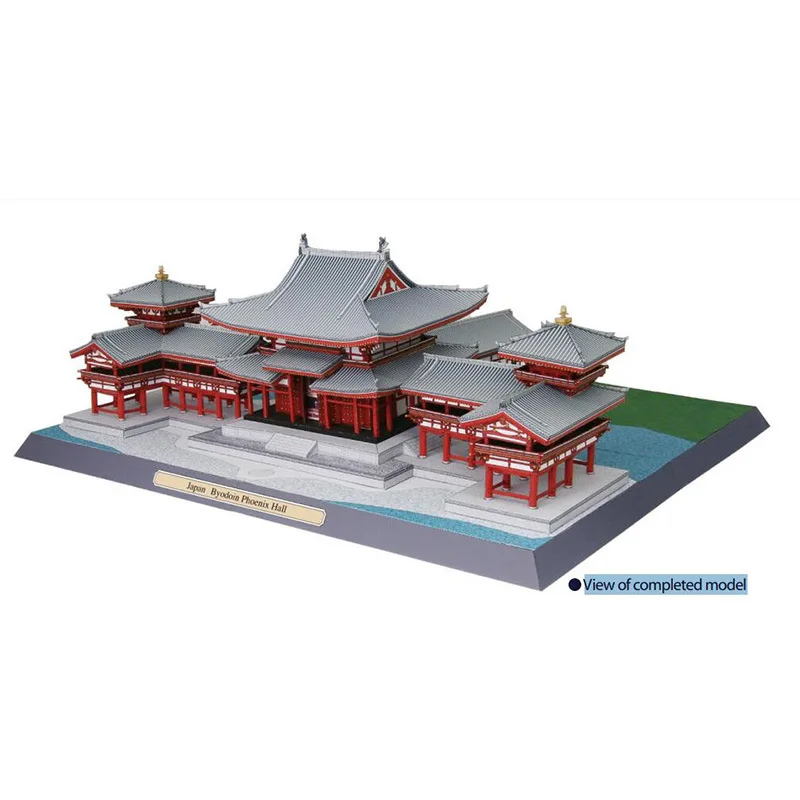 

Japan Byodoin Temple Phoenix Hall World Famous Architecture Model Paper Model Handmade DIY Homework