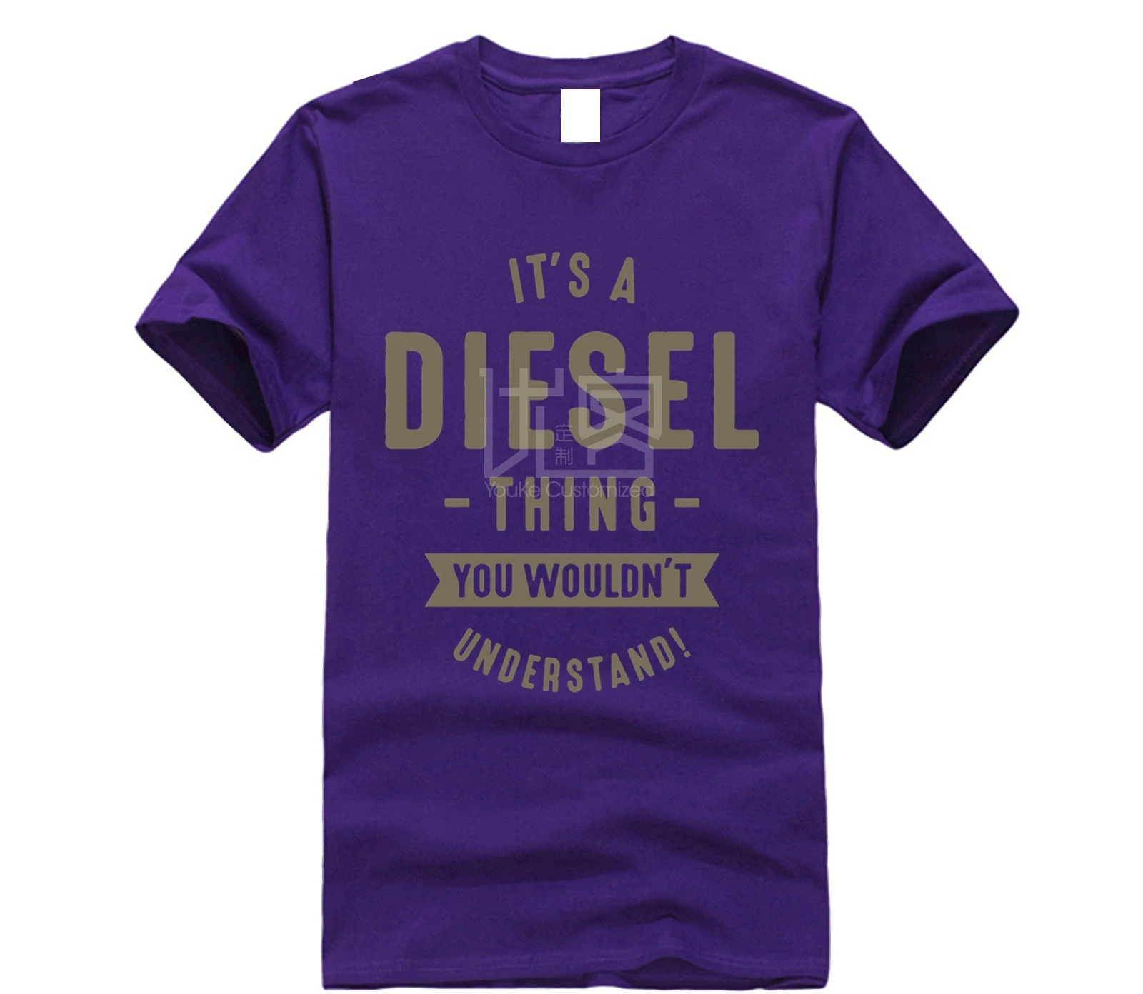 purple Men-s-Diesel-t-shirt-Print-100-cotton-Euro-Size-S-3xl-Unique-Loose-Casual-Spring - Цвет: purple
