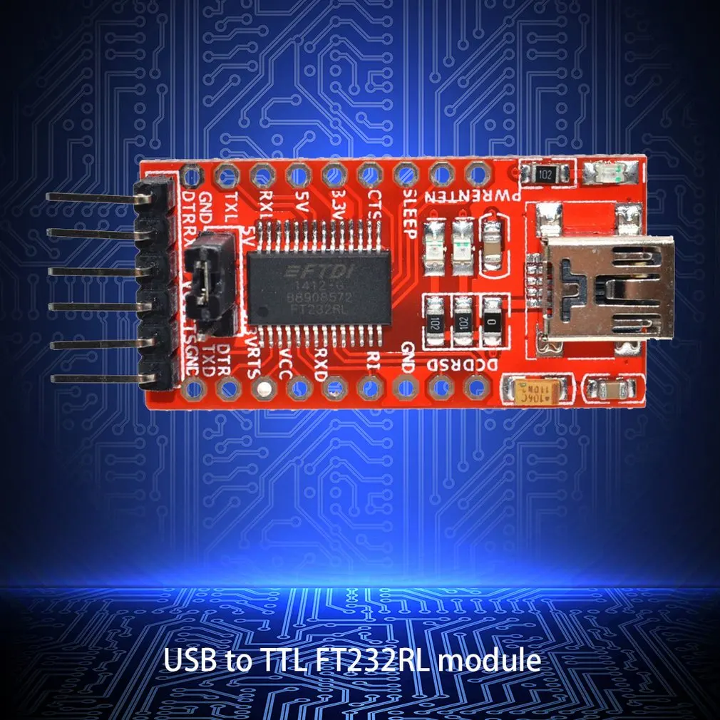 Usb к Ttl Поддержка 3,3 v 5v Ft232rl модуль скачать кабель мини Интерфейс изысканно разработанный прочный