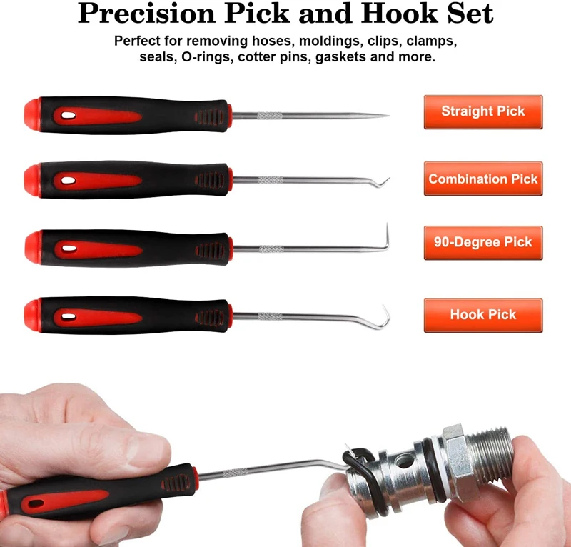 Hand Tool Set Car Oil Seal Screwdrivers Set O-Ring Seal Gasket Puller Remover Pick Hooks Tools Car Vehicle Radio Removal Tool