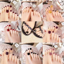 Подушечка для ног поддельный Набор наклеек на ногти водонепроницаемые наклейки для ногтей готовая продукция ногти педикюр ногти кончик ногтей