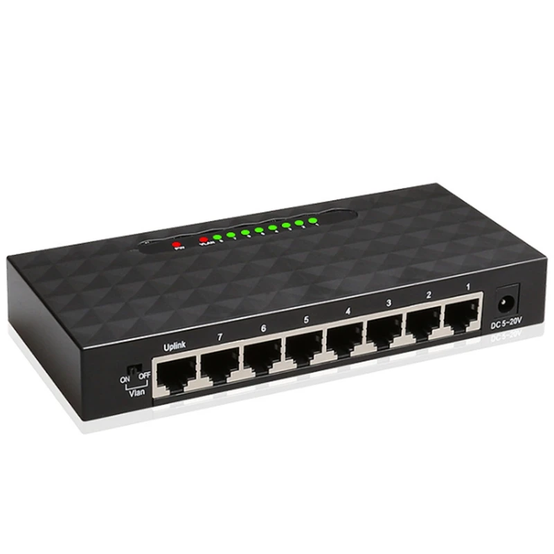 8 Порты и разъёмы гигабитный коммутатор сетевой Ethernet Смарт Vlan Gigabit Lan концентратор