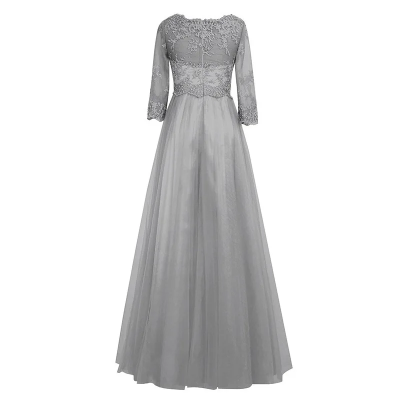 Vestido de festa/Винтажные кружевные аппликации с круглым вырезом и длинными рукавами; цвет желтый, фиолетовый, серебристый; платья подружки