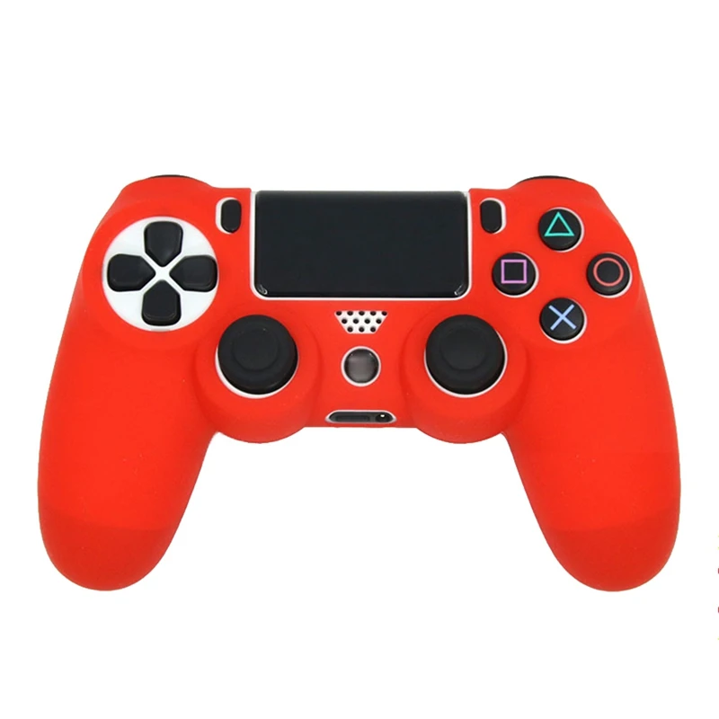 Силиконовый защитный чехол для Ps4 контроллера sony Playstation для Ps4 контроллеров 4 джойстика - Цвет: RD