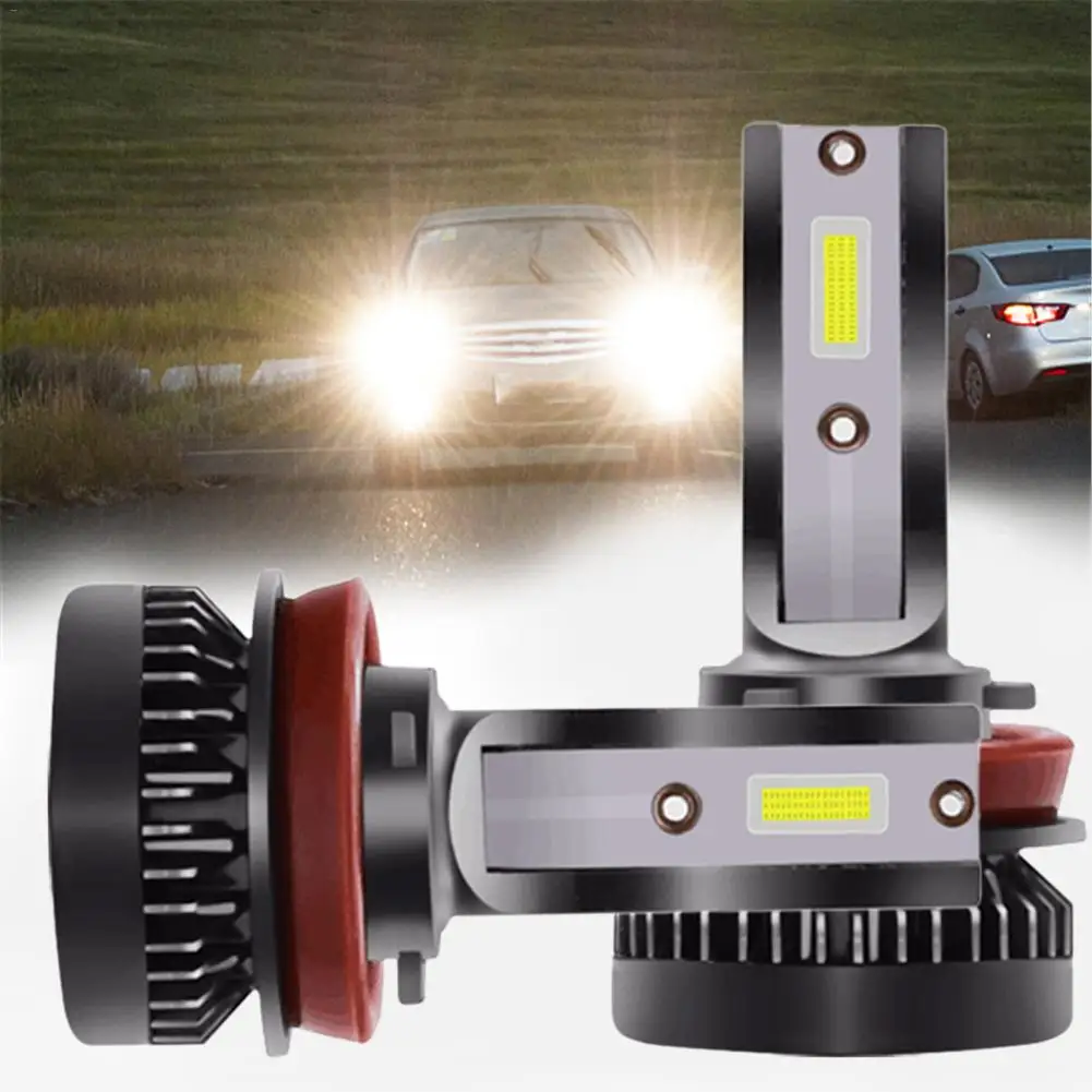 2PCS H8 H9 H11 LED Headlight Bulbs Automotive Headlamp 6000K White Light Car HID Headlights For TXVSO8 | Автомобили и мотоциклы