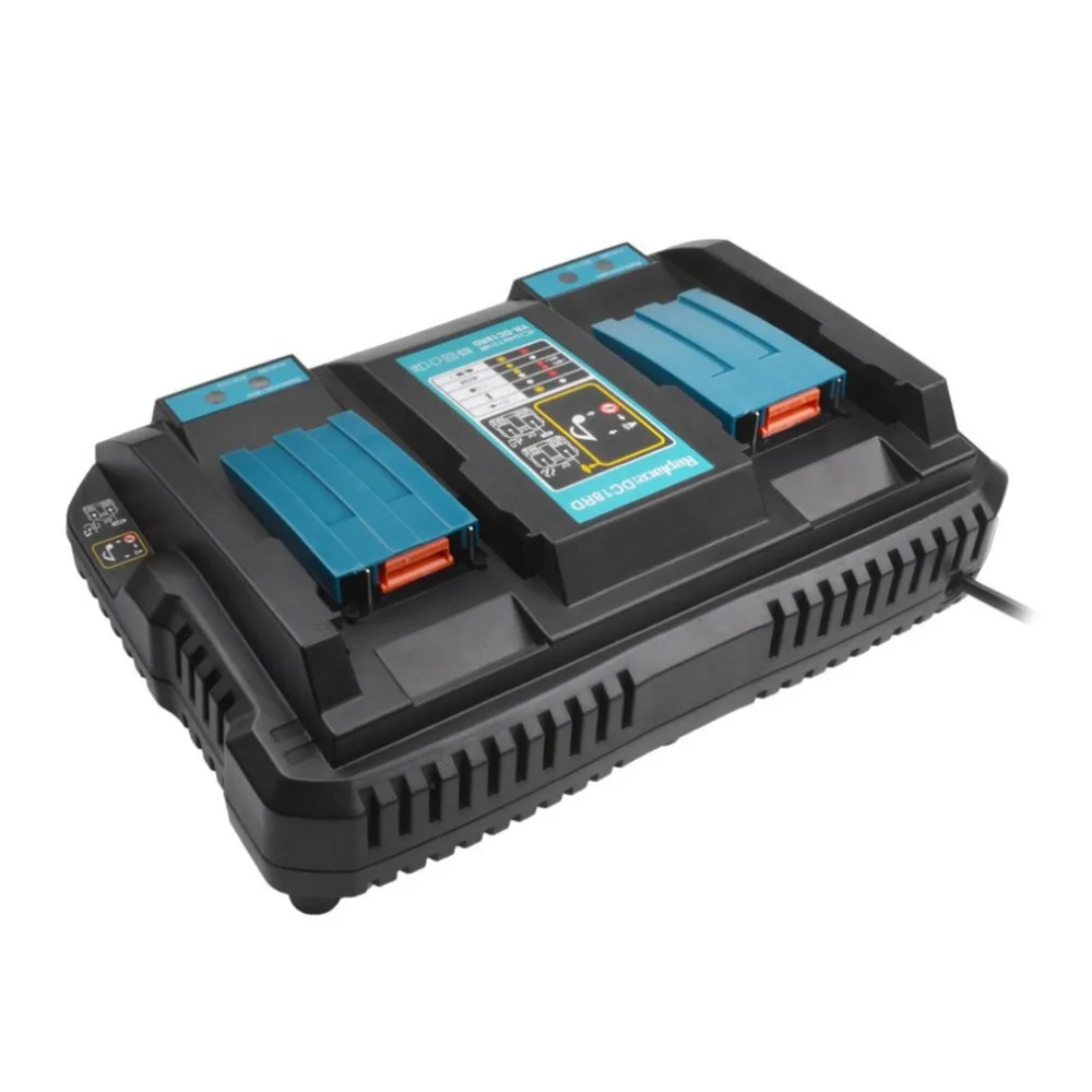 Зарядное устройство Lithion с двумя портами для Makita DC18RD 14,4-18 в BL1815 BL1830 BL1840 BL1415 BL1430 BL1440
