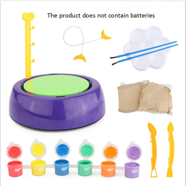 DIY Children Hand-made Electric Clay Machine, Ceramic Learning Educational Toys, Safety And Environmental Protection Materials, 5
