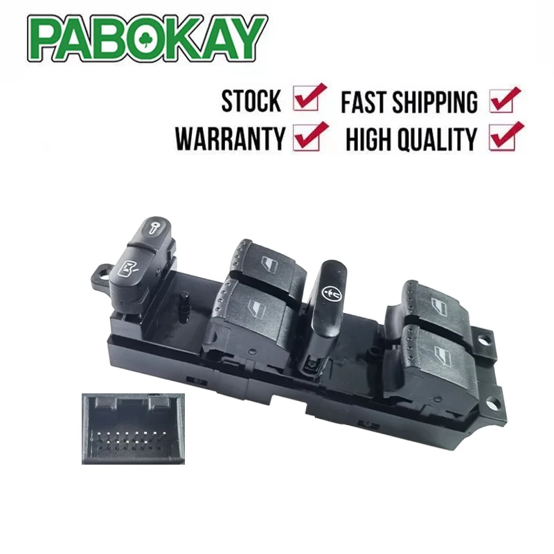 Interruttore Alzacristallo Elettrico POWER MASTER 7M6959857 - Compatibile Con Volkswagen Sharan, Seat Alhambra, Ford Galaxy