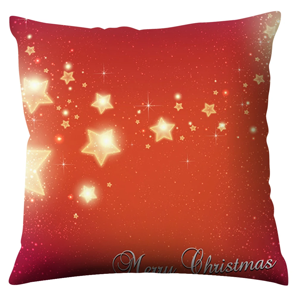 pillow cover Веселый Рождественский узор, наволочка для подушки, черный цвет, печать золотой фольги, чехол для подушки, декоративные подушки с узором для дома - Цвет: pillow cover