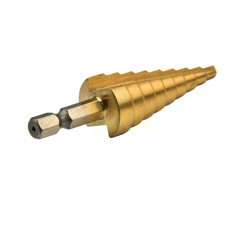 3-12mm 4-12mm 4-20mm HSS Straight Groove Hexagonal Step Drill Bit Set Titanium Coated Wood Metal Hole Cutter Core Drill Bit Set