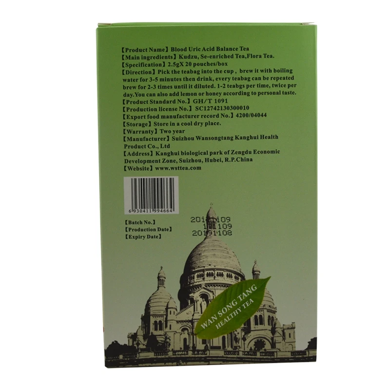 40 шт/2 упаковки, баланс крови мочевой кислоты, чай для боли в суставах, отек, отек, лечение подагры, уменьшение жира, чистый натуральный травяной чай