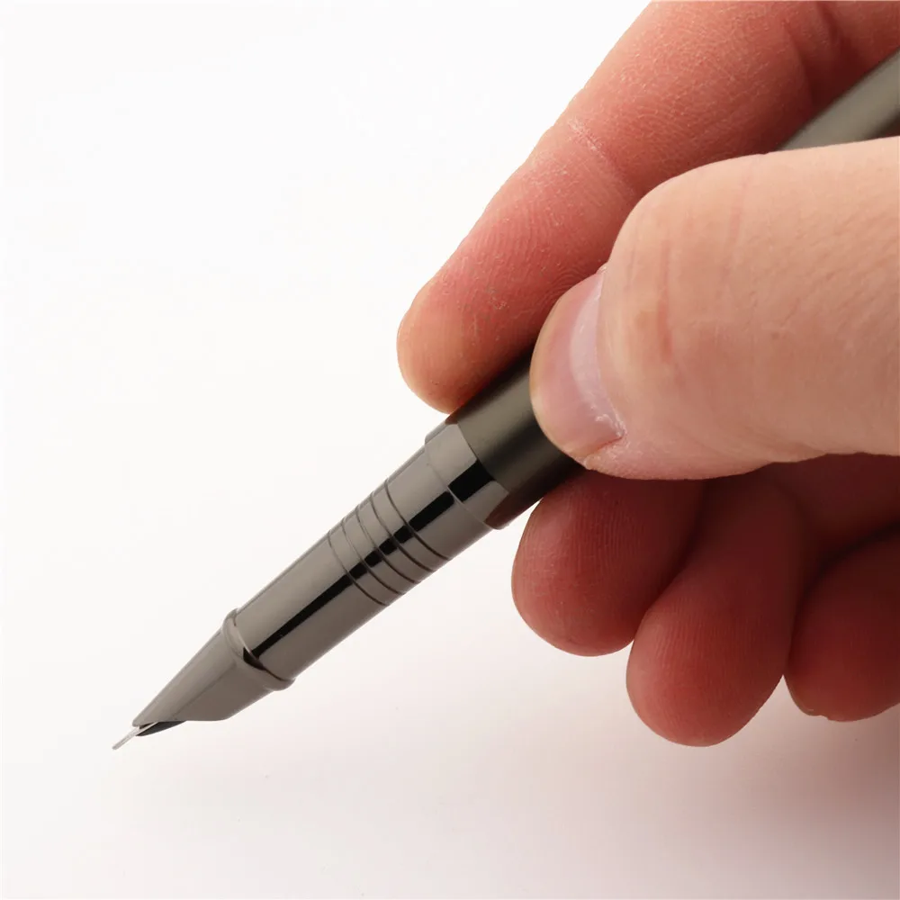 Financial tip Extremely fine Fountain pen Gray body 3758 Stationery Office school Writing Supplies