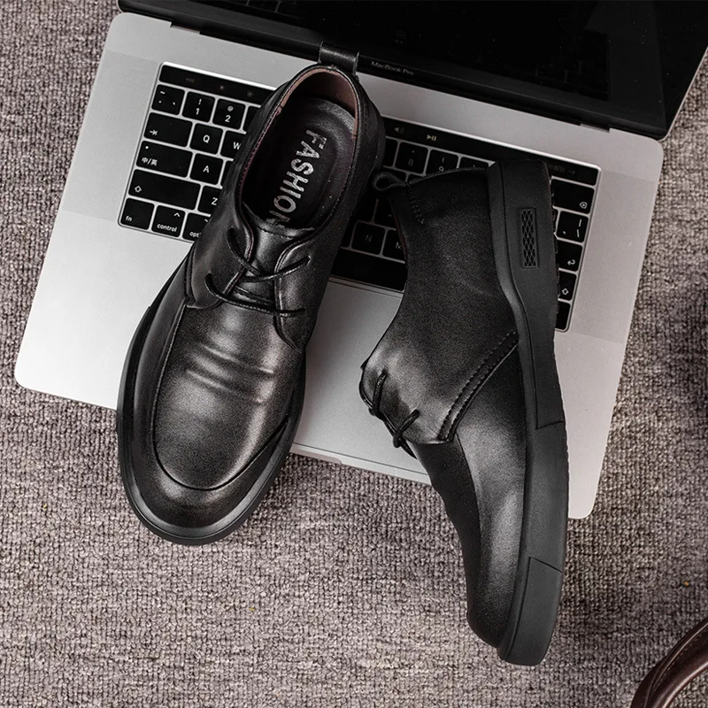New Men Dress Shoes High Quality Leather Formal Shoes Men Big Size 38-45 Oxford for Fashion Office