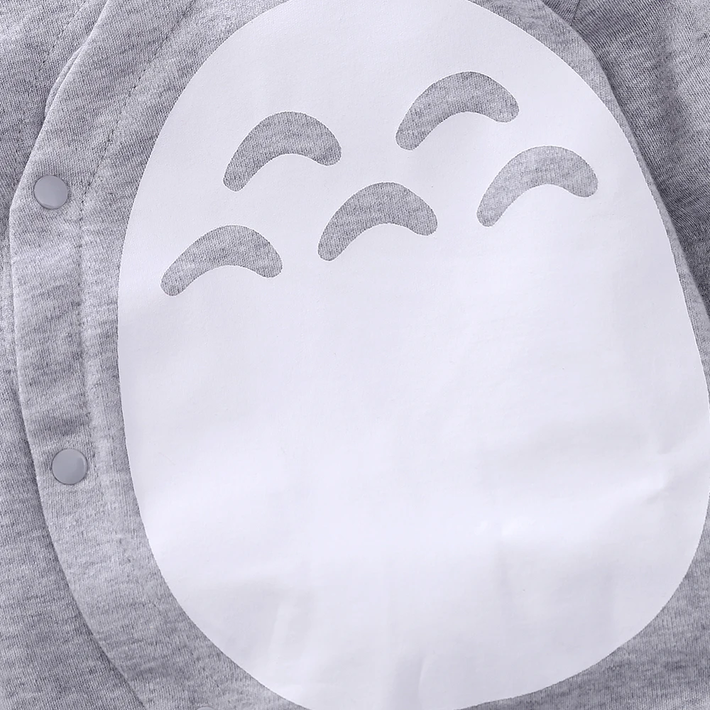 Totoro/Одежда для новорожденных; 2 предмета; комбинезоны; шапочка для новорожденных; милые хлопковые комплекты одежды с длинными рукавами для маленьких мальчиков и девочек; комбинезон для младенцев