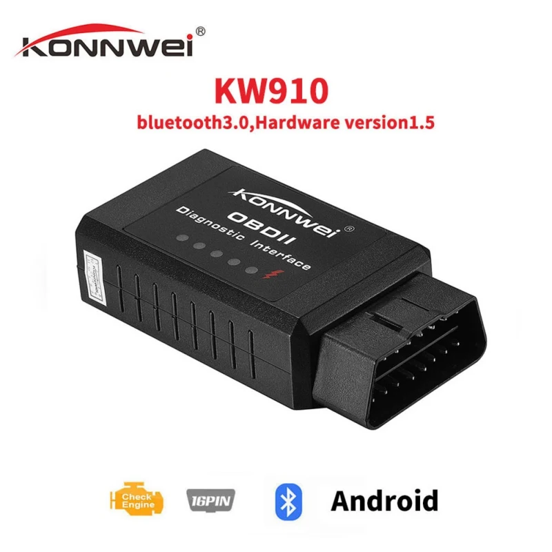 Детектор KW910 ELM327 Bluetooth OBD2 инструмент сканирования ошибок двигателя автомобильный инструмент автодиагностика неисправности OBD 2 сканер автомобильный детектор