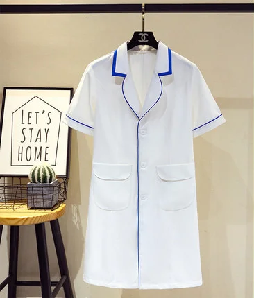 Beautician beauty salon work clothes female white lab coat tattoo artist micro-repair skin management dentist clothes