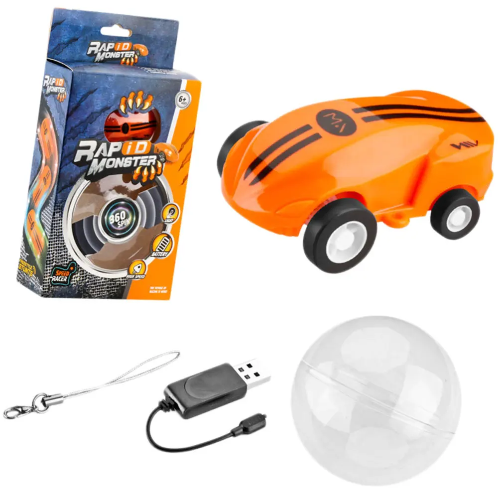 Mini Stunt Car Toy 360 Rotating Laser Racing Model USB Charging for Kids Gifts 