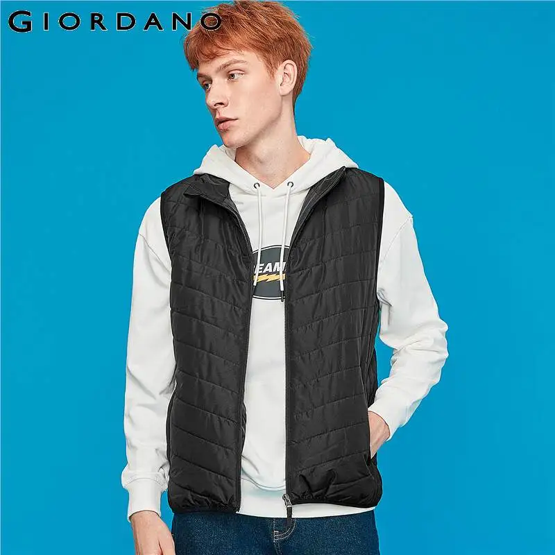 Giordano мужские куртки со стоячим воротником без рукавов стеганая куртка Homme с