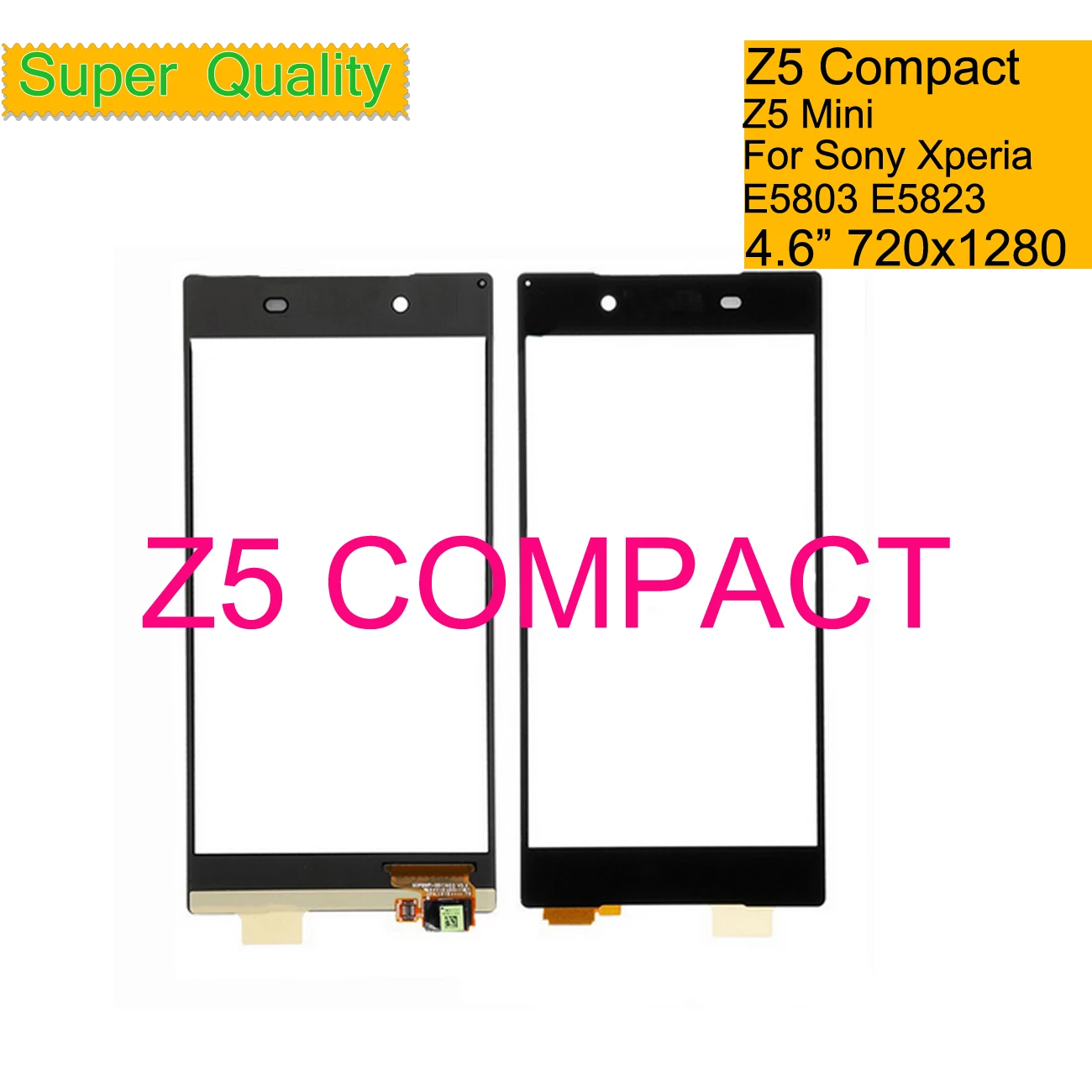 Сенсорный экран для Sony Xperia Z5 Compact E5803 E5823 сенсорный экран дигитайзер Переднее стекло Z5 мини сенсорная панель сенсорная линза без ЖК-дисплея
