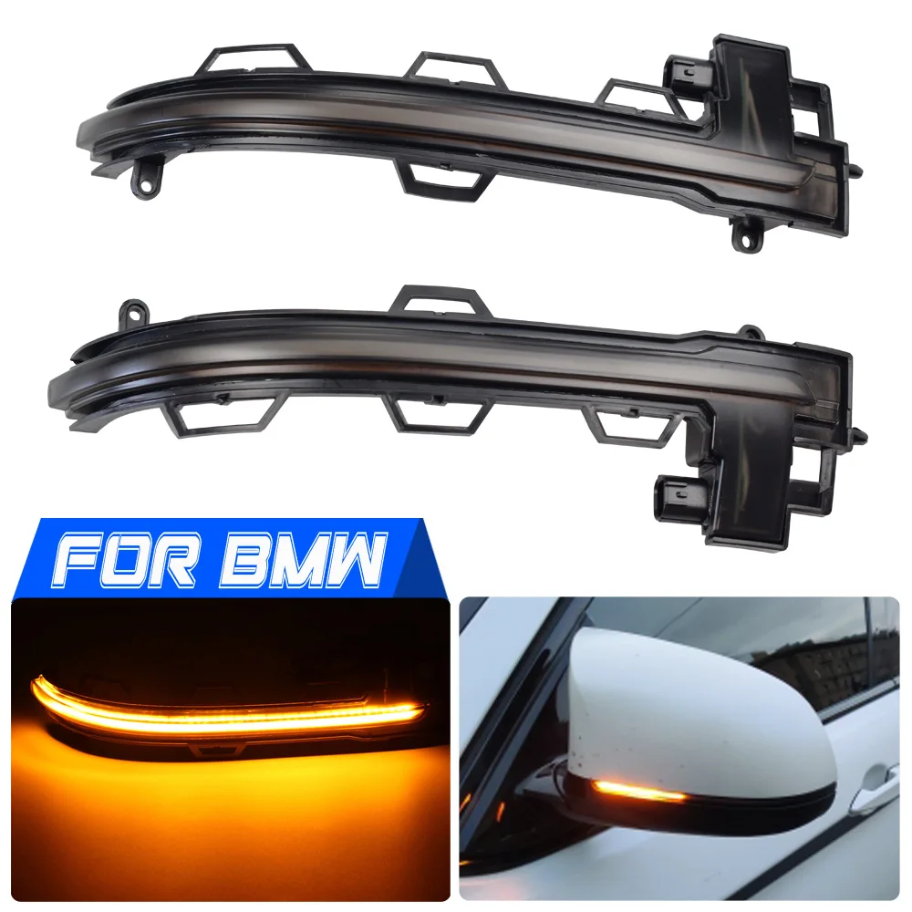 

LED Dynamic Turn Signal Light Sequential Side Mirror Indicator Blinker For BMW X3 X4 X5 X6 F25 LCI F26 F15 F16 2014 - 2018