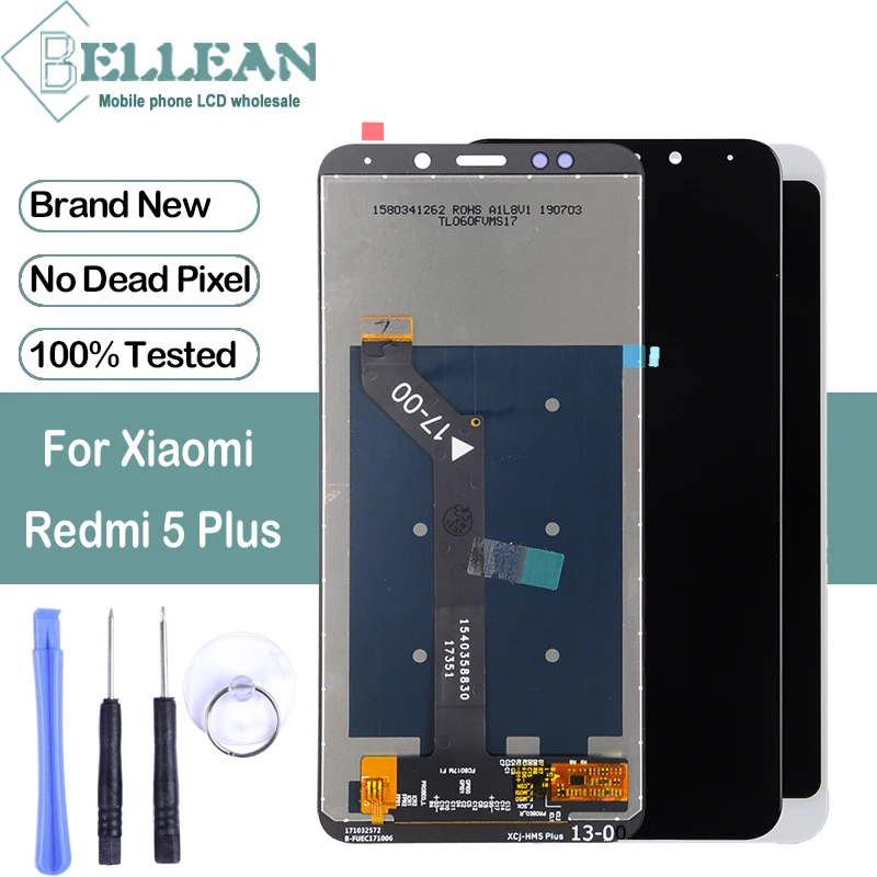 Скидка Dinamico 5,9 дюймов для Redmi 5 Plus font b Lcd b font для XiaoMi Redmi 5 Plus дисплей с сенсорной панелью стекло дигитайзер сборка бесплатная доставка