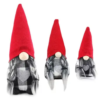 

3pcs/set Handmade Christmas Elf Decoration Gnome Swedish Tomte Doll Toy Ornament H55A